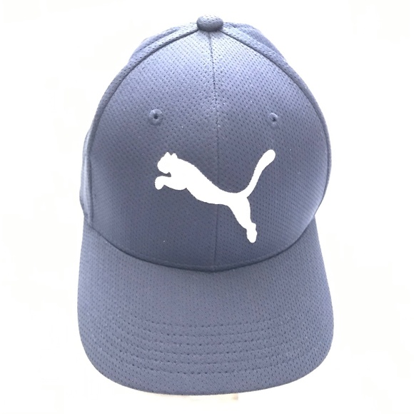 NWOT PUMA Jaguar Baseball Cap L/XL Hat Dark Navy Blue Mesh Back Unisex - Picture 1 of 10